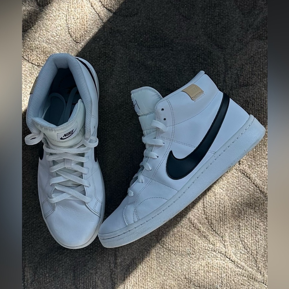 NIKE MENS Court Royale 2 Mid "White Onyx" Size 10 - Picture 2 of 14